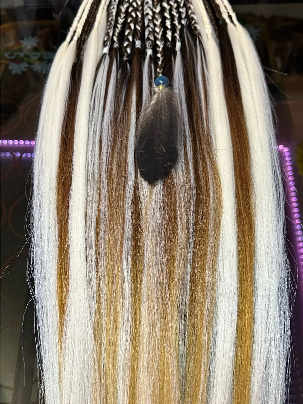 Two-Tone Braided Clip-In Hair Extensions - Blonde & Brown